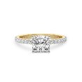 thumbnail image 2 of 4 Carat IGI Certified Cushion Shape Lab Grown Diamond Engagement Ring | 14K Yellow Gold |Emily Eternity Diamond Ring | FG-VS1-VS2 Quality Friendly Diamonds, 2 of 5