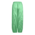 thumbnail image 5 of Karight Women's Cotton Linen Harem Pants Casual Loose Fit High Waisted Pants Trousers with Pockets Green, 5 of 6