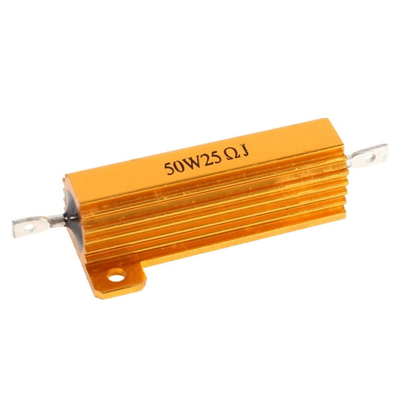 Unique Bargains 25 Ohm Screw Tap Mounted Audio Aluminum Wirewound Resistors 50W Gold Tone