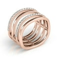 thumbnail image 2 of Aonejewelry 0.30 Carat Parallel Design Diamond Fashion Ring In 10K Rose Gold, 2 of 2