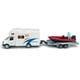 thumbnail image 2 of Autocaravana Camper Remolque Remolque Lancha rápida Modelo Diecast Toys para niños Pull Back Rv Vehículo de juguete Playa Sandbox Aventura al aire libre 3 4 5 6 7 años Niños pequeños Regalos de cumple, 2 of 5