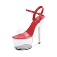 thumbnail image 6 of 181 Series 17cm Heel 7cm Platform Woman Shoes Summer Transparent High Heels Crystal Pole Dance Wedding Shoes LFD, 6 of 7