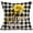 Black and White, variant on Buffalo Check Plaid Throw Pillow Covers Welcome Home Yellow Gazania Flower Pillow Covers 18x18 Inch Farmhouse Outdoor Cotton Linen Cushion Pillowcase for Sofa (Black and White, 18" x 18")