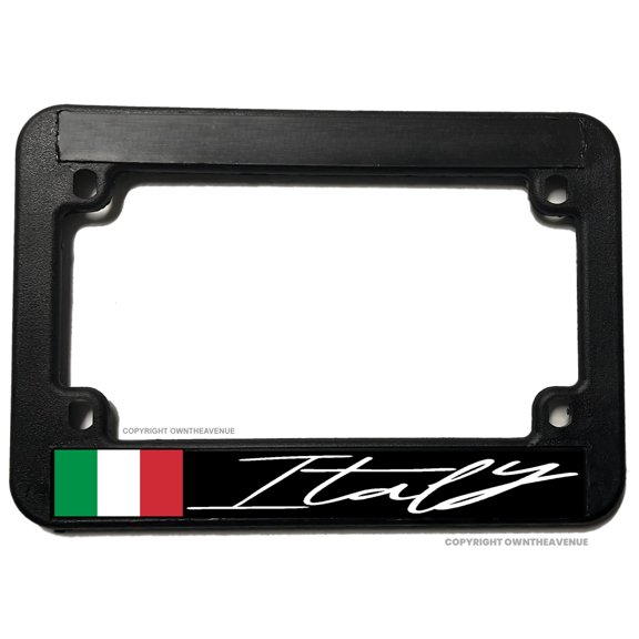 Italy Italian World Country Flag Racing Motorcycle License Plate Frame