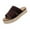 Brown Slippers for Women, variant on Hopeusnice Slippers for Women Flat Heel Breathable Soft Trendy Open Toe Sandals PU Materials Summer Shoes Women's Slippers Non-Slip Vacation Shoes Beige 41