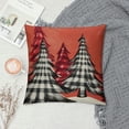 thumbnail image 2 of COMIO Watercolor Christmas Tree Pillow Covers Red Black White Buffalo Plaid Decorative Pillow Cases Xmas Holiday Square Throw Pillows Home Decor For Sofa Couch Bedroom Porch Outdoor, 2 of 5