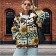 thumbnail image 2 of Uorisanigo Yellow Sunflower Womens Zip Oversized Hoodie Drop Shoulder Loose Womens Hoodies Oversized Sweatshirts with Pocket Lightweight Workout Winter Clothes Size L, 2 of 7