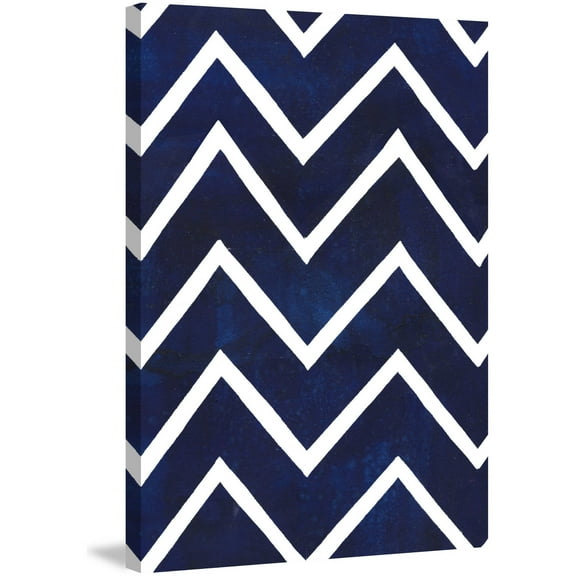 Marmont Hill "Indigo Pattern VI" Painting Print on Wrapped Canvas