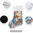 thumbnail image 3 of Coolnut 17.7 Inch Christmas Stockings, 2 PCS Vintage Elegant Flowers Presonalized Large Stocking Sock for Family Holiday Xmas Party Decorations, 3 of 7