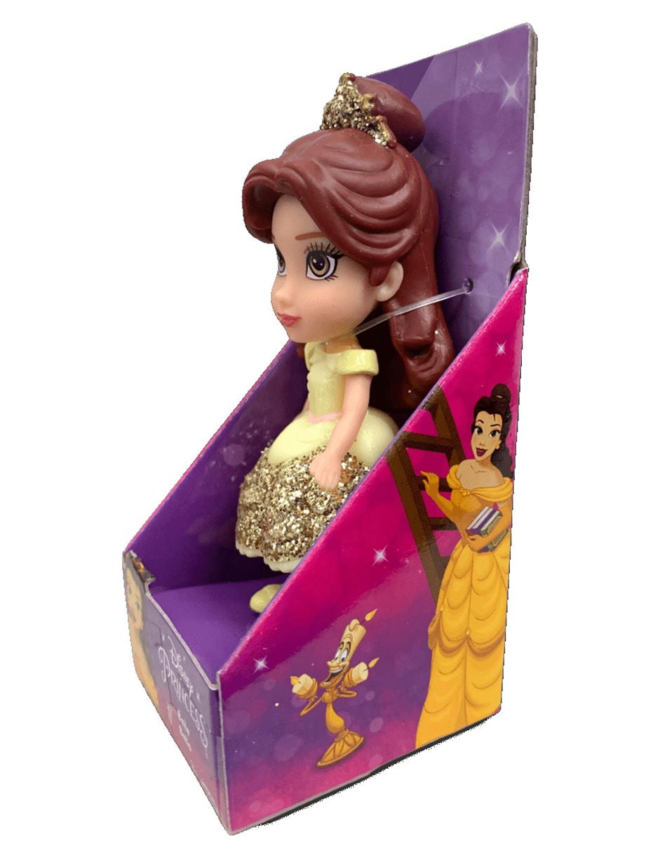 Disney Princess Cute Mini Poseable 3 inch Doll Beauty and the Beast Belle Yellow, for Children Ages 3+
