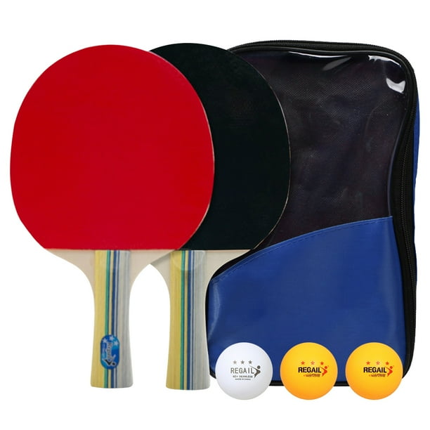 Paletas de ping pong 2 raquetas y 3 pelotas juego de ping pong para 2 jugadores para torneos