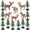 Red Brown, variant on 40 Pieces Building Model Christmas Miniature Tree, 2.75 Inch Model Trees Scenery Landscape Pine with Base, Artificial Mini Xmas Trees for Christmas Decor DIY Crafts Micro Road Village