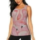 thumbnail image 1 of Fotbe Flamingos Blusas Sin Mangas para Mujer – Estilo Casual, Corte Suelto, Slim-Fit, Cuello Redondo Deportivo, Tops de Verano para Gimnasio y Yoga-Large, 1 of 7