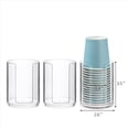 thumbnail image 2 of Dispensador de Vasos de Baño de 6 Piezas, Soporte para Vasos de de Almacenamiento en Encimera de 3 Onzas, Portavasos de Papel Desechables Pequeños de Plástico, 2 of 5