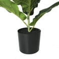 thumbnail image 4 of DecMode 21" Artificial Fiddle Leaf Plant in Black Pot, 4 of 11