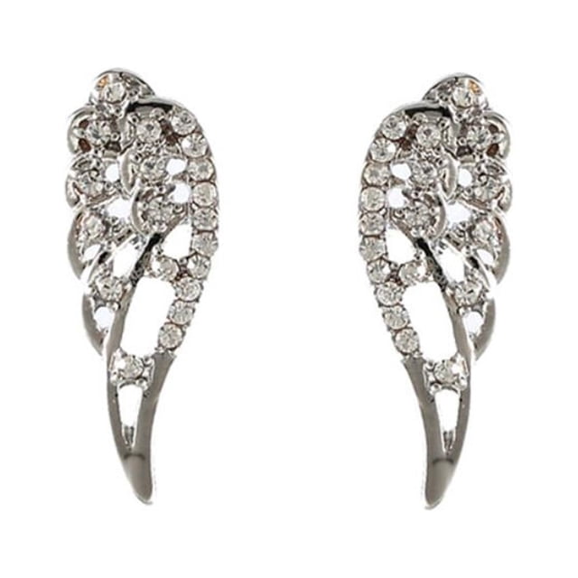 Personality Earrings Leaves Beautiful Diamond Earrings Irregular Mesh