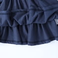 thumbnail image 7 of HILEELANG Toddler Girls 2-8T 100% Cotton Tiered Dress Solid Navy Short Sleeve Casual Dress Size 4T, 7 of 7