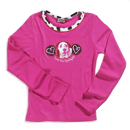 Disney 102 Dalmatians Girl's Long-Sleeve, Crewneck Knit Top
