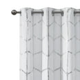 thumbnail image 2 of Gracie Mills Isabelle Metallic Geometric Total Blackout Grommet Curtain Panel 52x84, 2 of 3