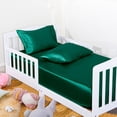 thumbnail image 5 of Lorviah Satin Fitted Crib Sheet for Standard Crib & Toddler Mattress - 28"x52" - Soft Smooth, Dark Green, 5 of 5