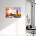 thumbnail image 3 of ZHONGYUTONG London Canvas Wall Art Cityscape Picture London Theme Painting Big Ben Tower Artwork Modern Poster for Living Room Decor Framed (12.00" x 18.00"), 3 of 5