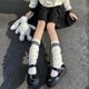 thumbnail image 2 of Calcetines JK Jersey de punto a rayas Manga Lolita Calcetines de punto Lolita Lindos calcetines calentadores de pies, 2 of 6