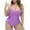 Purple, variant on Ohufall Tummy Control Swimsuits for Women Slimming One Piece Bathing Suit Ruched Push up Padded Plus Size Swimwear