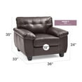 thumbnail image 2 of Glory Furniture Gallant Faux Leather Chair in Cappuccino, 2 of 6
