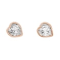 thumbnail image 1 of Arete para Mujer con Cristal Fino Swarovski en Forma de Corazon Mini – Bañado en Oro Rosa 14k– Arete Elegante y Brillante, Aretes de Mujer de Moda– Joyería para Mujer de Moda– Regalo especial Ortiz Espinosa Temporada, 1 of 6