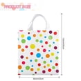 thumbnail image 3 of 100 Pieces Merchandise Bags, 9 x 12 Inch Plastic Shopping Bags with Die Cut Handles for Shopping, Birthdays, Parties, 2.36 Mil Thick (Colorful Dots), 3 of 7