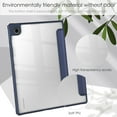 thumbnail image 6 of ELEHOLD Trifold Case for Samsung Galaxy Tab A8 10.5" 2022 - Auto Wake Sleep Function Kickstand Acrylic Transparent Clear Back Shockproof Cover for Samsung Galaxy Tab A8 (X200/X205),Darkblue, 6 of 8