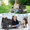 thumbnail image 7 of PetAmi Dog Backpack Carrier, Airline Approved Cat Backpacks For Carrying Small Large Cats, Pet Carrier Back Pack, Ventilated Soft Sided for Travel, Hiking, Camping, Max 18 lbs, Charcoal, 7 of 7