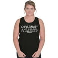 thumbnail image 4 of Christianity Is Not A Religion Tank Top T Shirts Men Women Brisco Brands S, 4 of 6