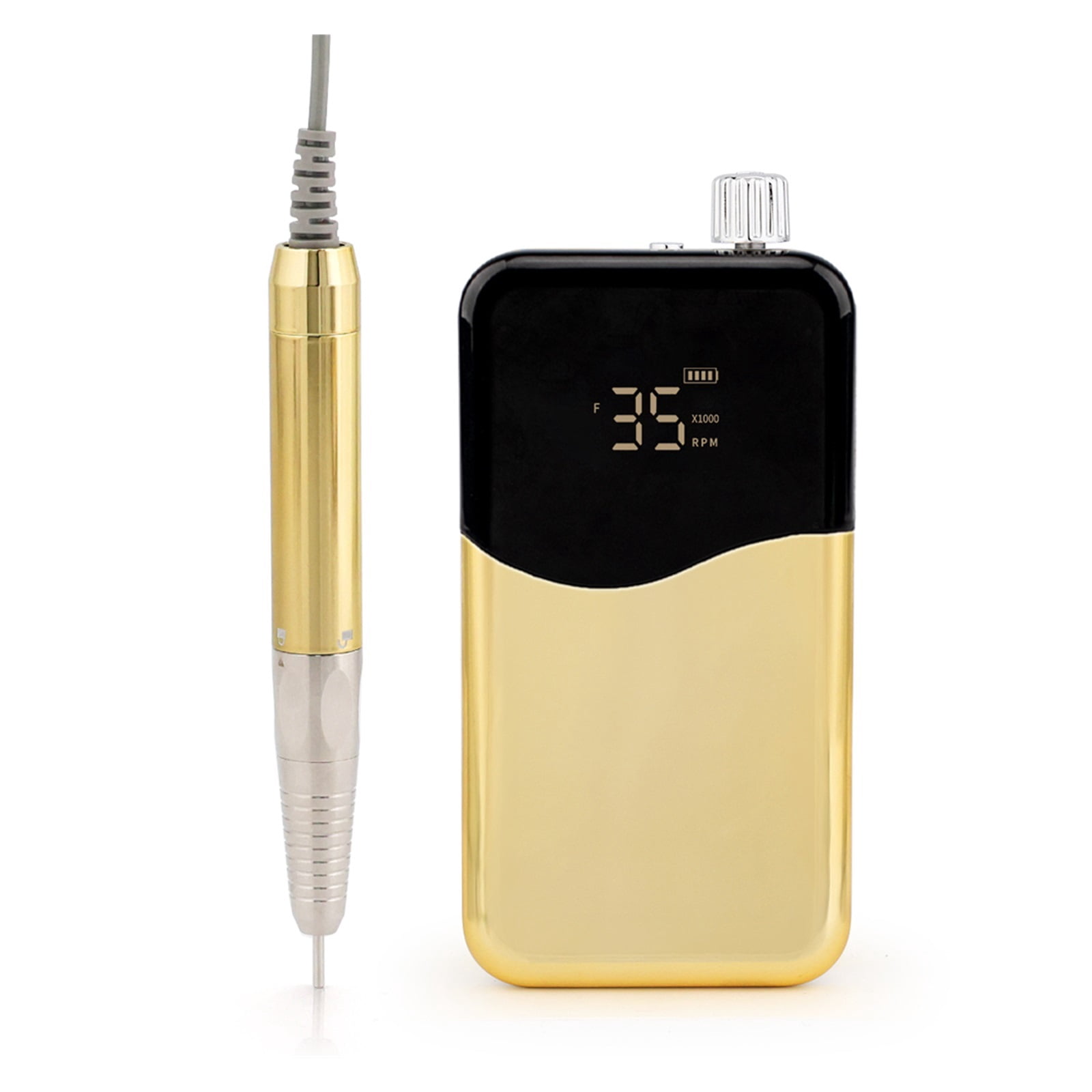 Brushless Handpiece 35000RPM Portable Desktop Cordless Electric Nail Drill Polisher Manicure, Rechargeable Electric Nail Drill Machine For Home And Salon ,Lightweight and Portable