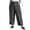Dark Gray, variant on Plus Size Women's Textured Cropped Wide Leg Pants Ruffle High Waist Loose Business Casual Trousers with Pockets Loungewear Pants White