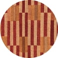 thumbnail image 1 of Ahgly Company Indoor Round Abstract Orange Modern Area Rugs, 3' Round, 1 of 4