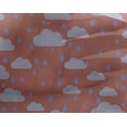 thumbnail image 4 of oneOone Georgette Viscose Fabric Raindrop & Clouds Nature Fabric Prints by Yard 42 Inch Wide, 4 of 4