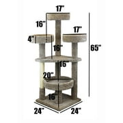 Prestige Cat Trees 65-in Cat Tree & Condo Scratching Post Tower