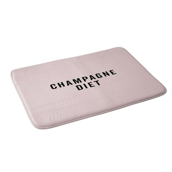 Society6 Envyart Champagne Diet Bath Mat 34" x 21"