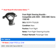 thumbnail image 2 of Front Right Steering Knuckle - Compatible with 2005 - 2006 GMC Sierra 1500 HD, 2 of 2