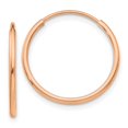 thumbnail image 1 of Quality Gold 10T962R 10K Rose Gold Polished Endless Tube Hoop Earrings, 1 of 1