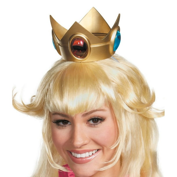 Princess Peach Crown Super Mario Bros Costume Accessory Adult Womens