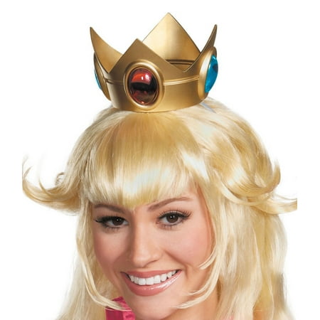 Princess Peach Crown Super Mario Bros Costume Accessory Adult Womens Girls