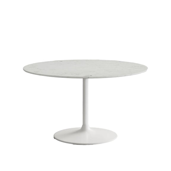 Jofran Rowan 54" Modern Luxury Pedestal Round Marble Dining Table
