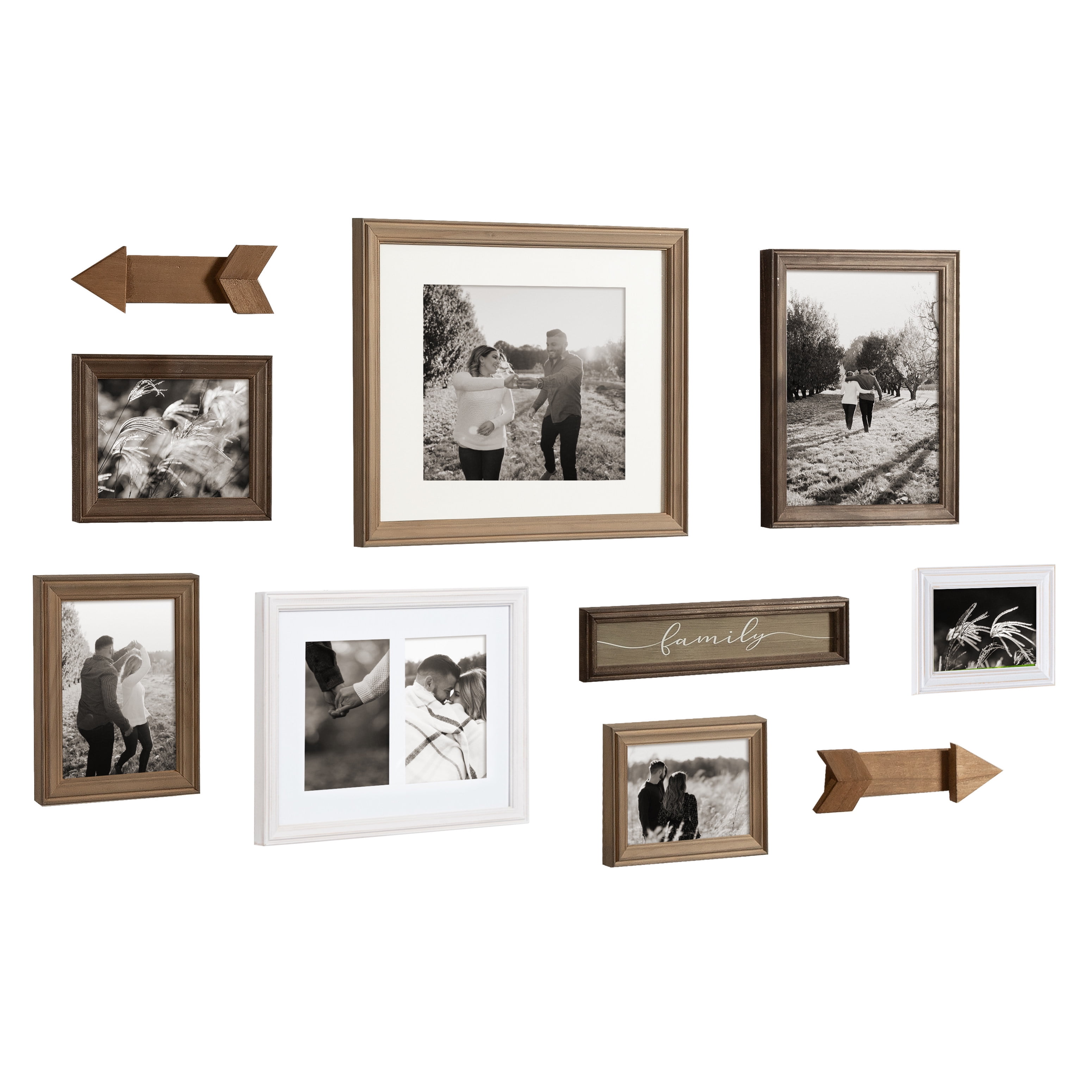 Kate and Laurel x 10 Distressed Gallery Wall Frame 10 Count