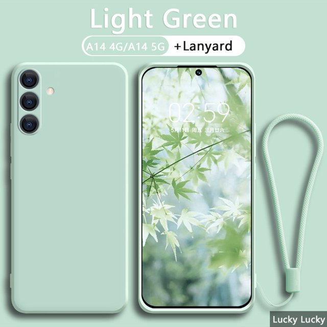 Samsung A04 A14 A34 A54 A04S A53 4G 5G Funda De Silicona Líquida Con Cubierta Completa De La Cámara Sin Cordón Galaxy Cuerda Correa A Prueba De Golpes
