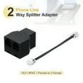 thumbnail image 4 of Uxcell 4 Pack Phone Jack Splitter RJ11 6P4C Telephone Line 2 Way Splitter Adapter for Landline 0.5ft Black, 4 of 5