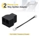 thumbnail image 4 of Divisor de jack telefónico Uxcell de 2 paquetes RJ11 6P4C adaptador divisor de línea telefónica de 2 vías para línea fija 0.5ft negro, 4 of 5