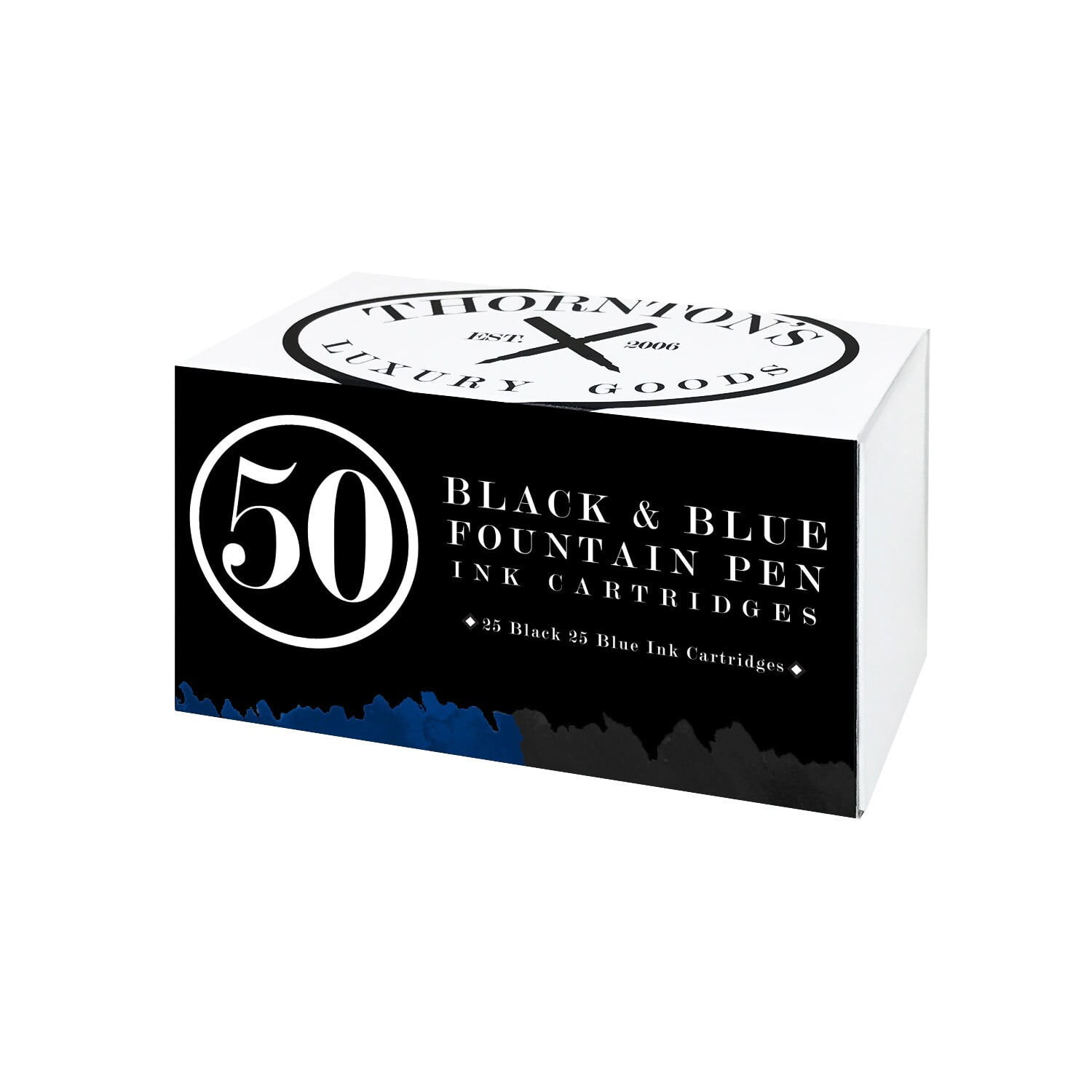 Universal Black Blue Ink Cartridges Fountain Standard 1 25 50 Pen Short Size 
