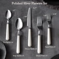 thumbnail image 2 of Carote 40-Piece Flatware Sets for 8 , Silverware Set with White Handle, Durable Cutlery Set for Home, Kitchen & Restaurant, Mirror Polished Spoon and Fork Set, Dishwasher Safe, 2 of 8